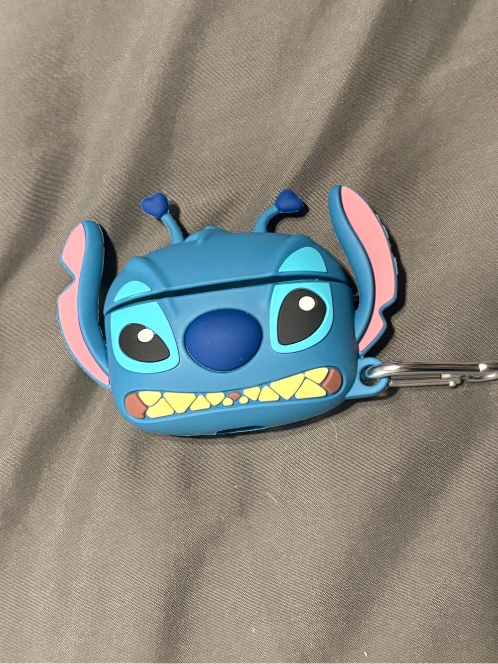 Blue Cartoon Character Silicone Case with Keychain